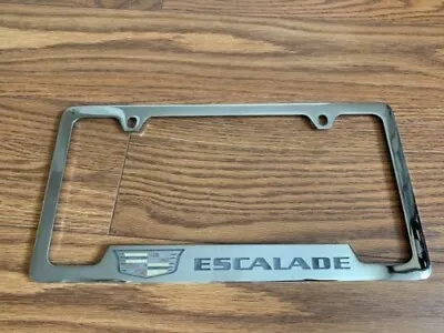 Escalade Chrome Plated Brass Metal License Plate Frame Holder  • $20