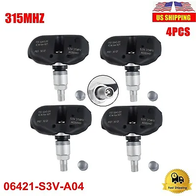 4PCS 06421-S3V-A04 Tire Pressure Sensor TPMS For Honda Pilot 3.5L Acura RL MDX • $29.99