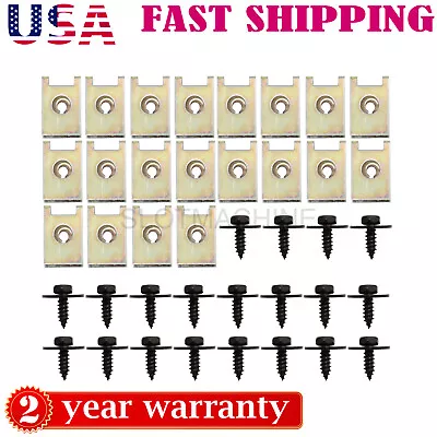 40Pcs Metal Car Screw Body Fender Bumper Retainer U Nut Clips Gasket Fastener • $9.55