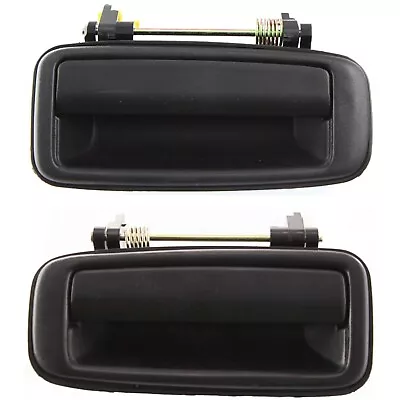 Exterior Door Handle For 88-92 Toyota Corolla Set Of 2 Rear Black Plastic • $14.25