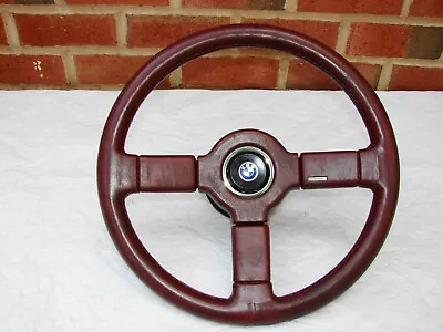 Vintage Bmw Nos Nardi Design Giugiaro Leather Wrapped Steering Wheel • $750