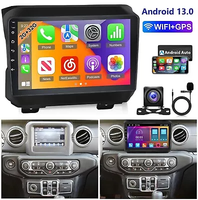 For 18-19 Jeep Wrangler Car Stereo Radio WiFi Apple Carplay Android 13 GPS Navi • $144.60