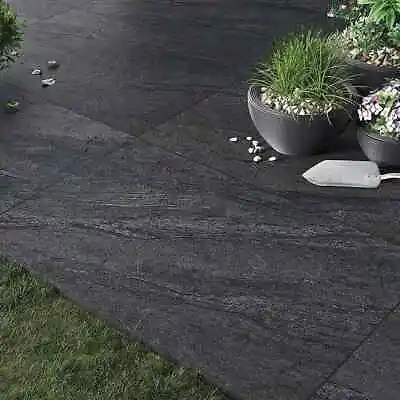 Anthracite Porcelain R11 Anti Slip Paving Slabs Pack 21.6m2 600x900 20mm • £0.99