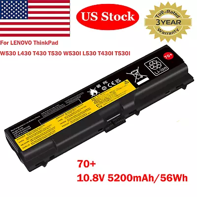 70+ 0A36302 0A36303 45N1001 Battery For Lenovo Thinkpad W530 L430 T430 T530 L530 • $19.99