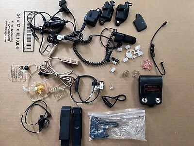 Law Enforcement Surplus Surveillance Lot Motorola Microphone Ear Pieces Speakers • $34.99