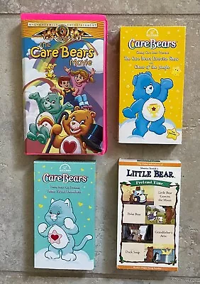 Lot Of 4 VHS Movies Tapes Care Bears And Maurice Sendak Little Bear All Tested • $5.99