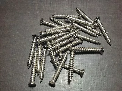 25pcs NORS #8 X 1-1/4  W#6 Nickel Plated Sheet Metal Garnish Trim Screws Ford • $8.99