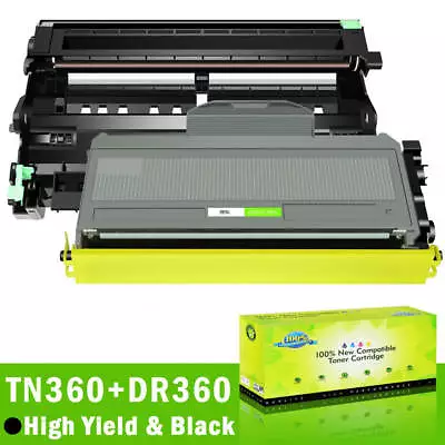 TN360 Toner Cartridge + DR360 Drum Unit For Brother HL-2140 2170W MFC-7340 7840W • $24.98