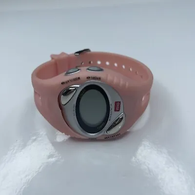 E MIO LCD Ladies Sport Silicone Pink PhysiCal AR WR10M Stainless Untested • $3.75