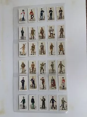 Player Uniforms Of The Territorial Army Cigarette Cards In Sleeves • £10