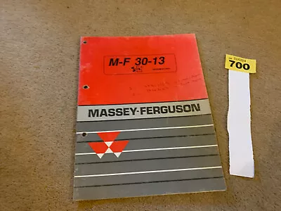 £25 • Buy Massey Ferguson 30-13 Compact Tractor Parts Book 1637234M1 Catalogue 3013 Mower