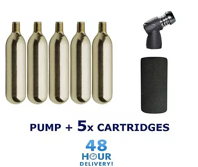 £15.99 • Buy Bike CO2 Pump Cycle Tyre Tube Inflator Presta Schrader 5 X 16g Gas Cylinders