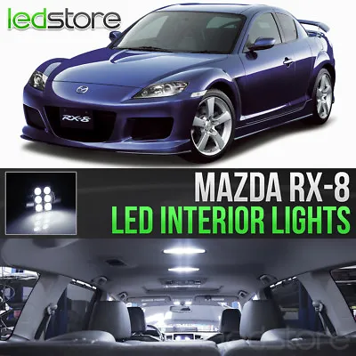 2004-2011 Mazda RX8 White LED Lights Interior Kit Package Bulbs RX-8 • $11.99