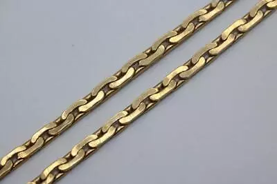 Vintage 14K Yellow Italy Gold 2mm Anchor Link Chain Necklace 6.3 Grams 18  Long • $475