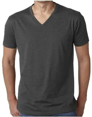 $23.98 • Buy Mens V-Neck T-Shirt 6 Pack 100% Cotton Soft Short Sleeve Undershirts Tees