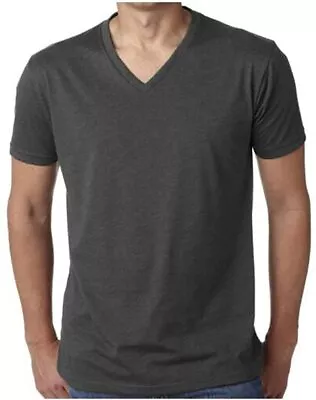 Mens V-Neck T-Shirt 6 Pack 100% Cotton Soft Short Sleeve Undershirts Tees • $34.95