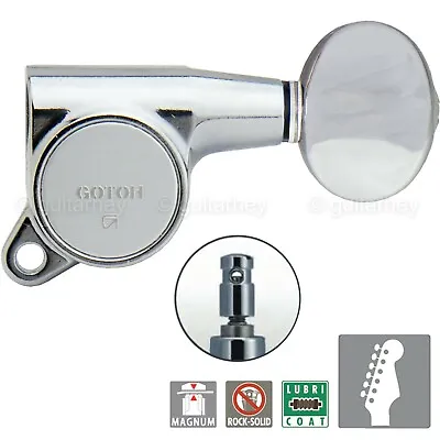 NEW Gotoh SG381-05 MG Magnum Locking Set 6 In Line Tuners Oval Buttons - CHROME • $49.95