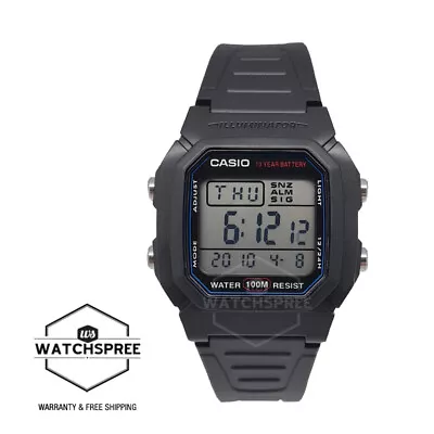 Casio Digital Black Resin Band Watch W800H-1A W-800H-1A AU FAST & FREE • $63.55