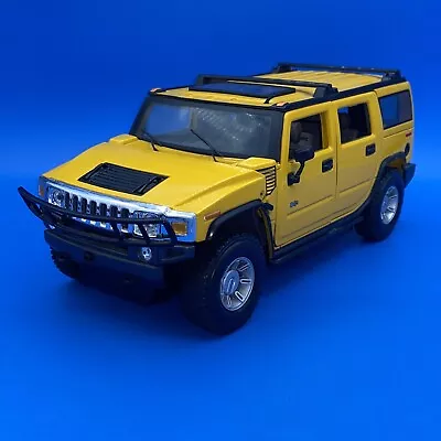 Maisto Special Edition Hummer H2 SUV Yellow Model Die Cast 1:18 4 Doors Open • $25