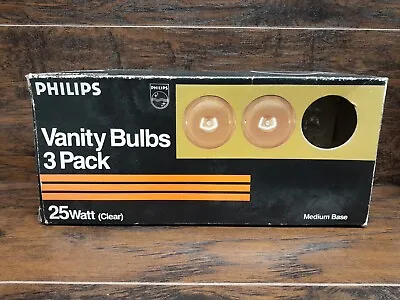 Vintage Philips Vanity Bulbs 3 Pack; 40 Watt (Medium Base Clear) Made In USA • $11.20