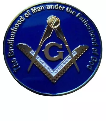 The Brotherhood Of Man Master Mason Heavy Alloy Zinc Car Emblem • $13.99