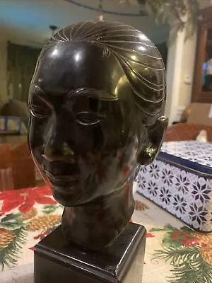 Vietnamese Artist Nguyen Thanh Le Signed 105”Bronze Bust Of Vietnamese Woman • $288.88