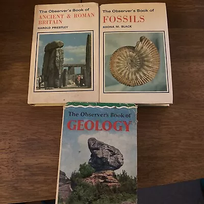 The Observer's Book Of Geology Fossil And Ancient Britain Job Lot • £10