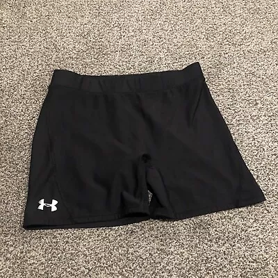 Under Armour Shorts Womens Large Black White Volleyball Shorts Ladies • $18.88