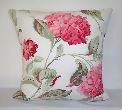 Handmade Cushion Cover In Laura Ashley Hydrangea Cranberry - Same Both Sides • £16.99