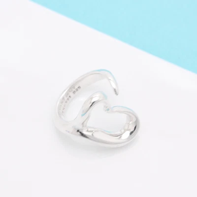 £124.01 • Buy GIFT* Tiffany & Co. Elsa Peretti Open Heart Ring Size 4 W/Box & Pouch