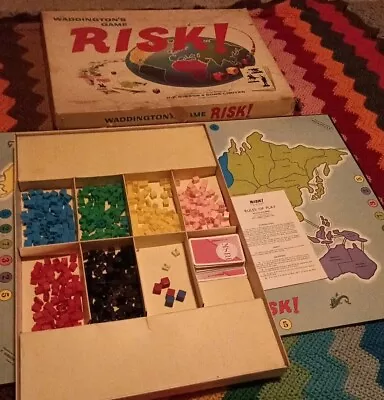 Risk Board Game By John Waddington Vintage Edition Complete • £14.99