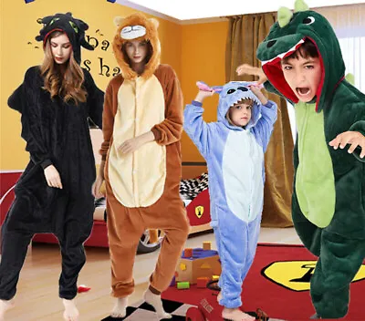 $36.99 • Buy Kigurumi Animal Character Unisex Pyjamas Costume Christmas Family Sleepwear Hot