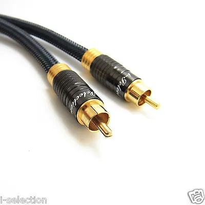 0.75m Premium Coaxial Coax RCA Digital RCA Cable Gold Plated Audio S/PDIF Video • $14.50