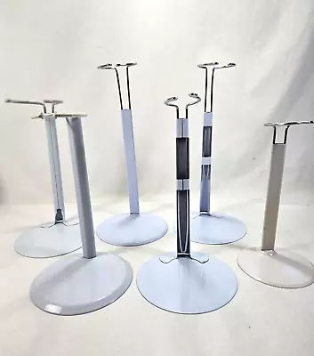 6 Used Adjustable Metal Doll Stands Displays Porcelain Fashion Dolls #AB • $32.95