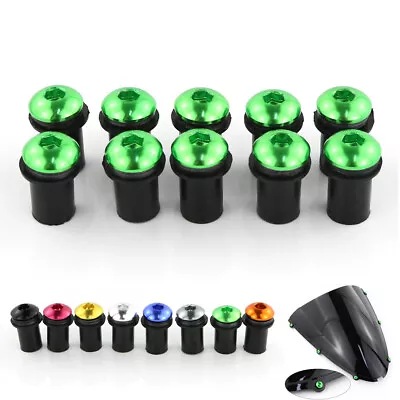 10PC Windscreen Bolts Fit For Kawasaki ZZR250 GPZ500S Z1000SX ZZR600/1400/1200 • $9.95