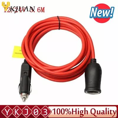 12V/24V Car Cigarette Extension Cable Lighter Lead Charger Power Socket 3.6M UK • £11.98