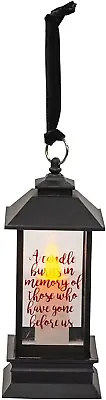 Memorial Candle Black LED 5 Inch Acrylic Decorative Lantern • $9.95