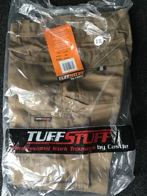 £15 • Buy New Tuff Stuff Khaki Combat Work Trousers Size 30 Waist 30 Leg