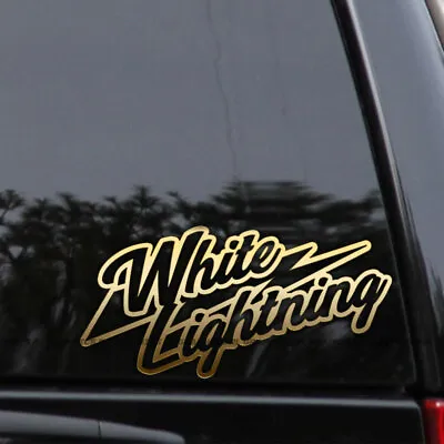$7.50 • Buy WHITE LIGHTNING Vinyl Decal Sticker Diesel Truck Car Turbo JDM Car Window