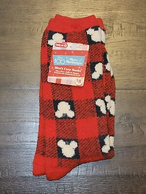 Disney  Mickey Mouse Plaid Cozy Socks Men Size 6-12 NEW Retro Reimagined New NWT • $9.99