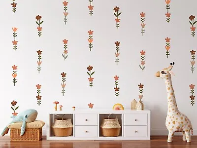 Boho Style Flower Wall Stickers Removable Wall Nursery Wall Decal Decor Stickers • $42.50