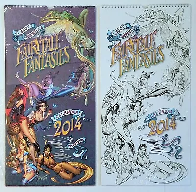 J. Scott Campbell Fairytale Fantasies Calendar Set 2014 - Both Signed! • $99.99