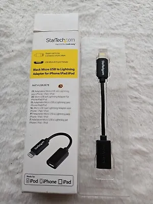 4  Black USB Micro-B To Apple IPhone 8-Pin Lightning Connector Adapter IPad IPod • $20