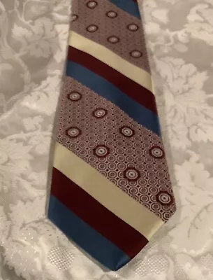 Montgomery Ward Vintage Men's Necktie Polyester Tie  Stripes & Octangles MOD  • $8.50