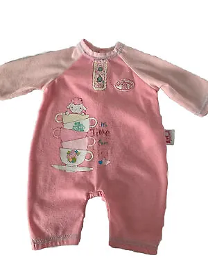 Baby Annabell Doll Clothes All In On Cute Pink Print Doll For Display Only • £5.99