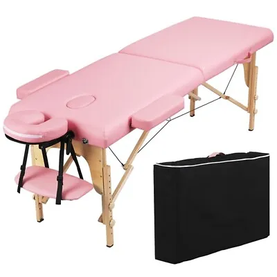 Wood Professional Massage Table Portable Salon Spa Lash Bed Therapy Table 2 Fold • $99.99