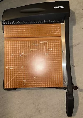 X-ACTO Paper Cutter Heavy Duty Wood Base Guillotine Trimmer - 12 X15  • $45