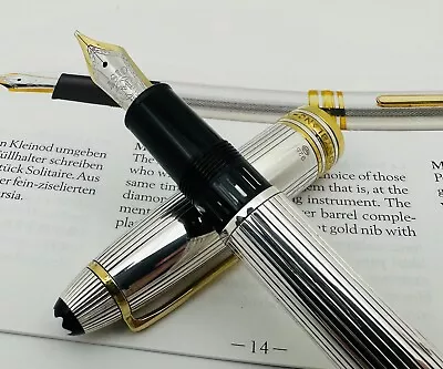 Montblanc Meisterstuck Solitaire 925 Sterling Silver No. 146 Fountain Pen • $899