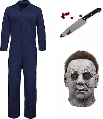 Adults Michael Myers Costume Myers Costume With Mask Toyknife Adult Halloween C • $53.49