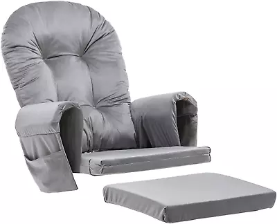 Glider Rocker Cushions With Storage Velvet Washable Non Slip For Glider Rocking  • $198.99